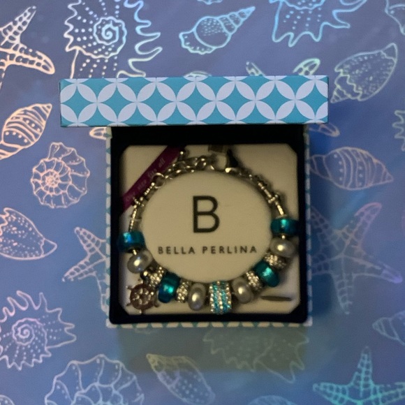 Bella Perlina Charm bracelet in turquoise/silver/Pearl - Picture 2 of 3